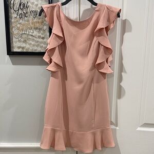 Forever 21 Dusty Rose Ruffle Sleeve Mini Dress